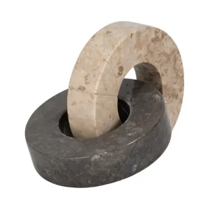 Marble, 9\" 2-circle Links, 2-tone