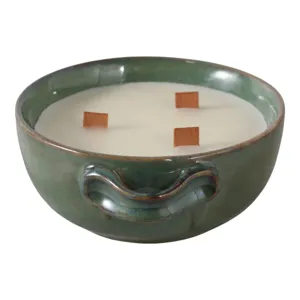 7\" 10 Oz Lakeside Rain Candle, Green