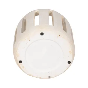 8\" Round Lantern Hurricane With Open Slats, White