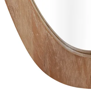 Ec Wood, 15x36 Egg Shaped Mirror, Brown