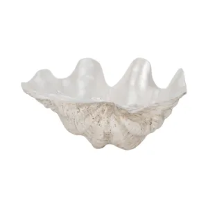 9\" Pearlized Shell Bowl, Ivory