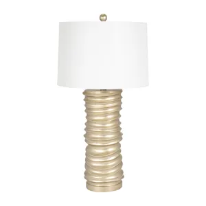 Resin 29\" Stacking Rings Table Lamp, Champagne