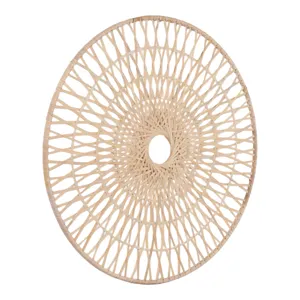 Ec Wicker, 36", Round Wall Accent, Natural