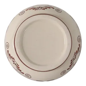 6\" 10 Oz Coffee Hand Painted Candle, Brown/ White