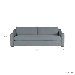 95x40" Cary Modern Sofa, Grey/brown