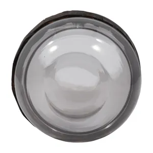 Glass, 10\" Belly Vase W/ Wood Band, Clear