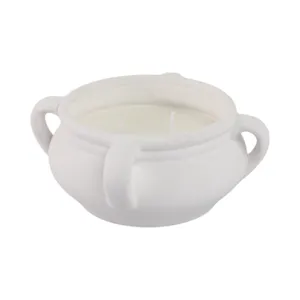 7\" 12.5 Oz Sea Salt & Bergamot Bowl Candle, White