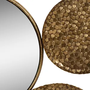Ec Metal 39" Mirrored Wall Decor,gold, Wb
