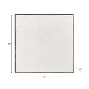 30x30\" Glossy Lines Wall Art, White