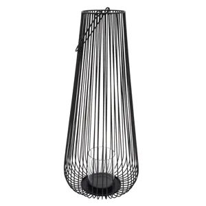 Metal, 25"h Wire Lantern, Black