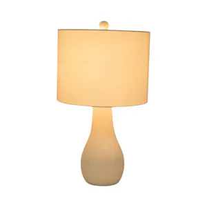 S/2 Ceramic 24\" Table Lamp, White