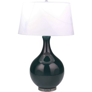 Glass 33" Teardrop Table Lamp,Green
