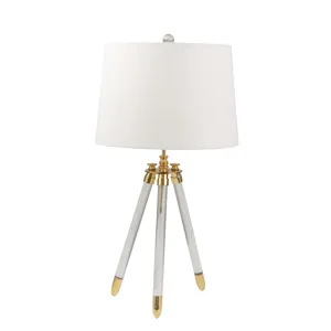 Acrylic 29" Tripod Table Lamp,gold