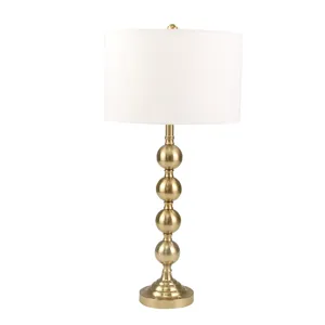 Metal 33" Stacked Ball Table Lamp, Gold
