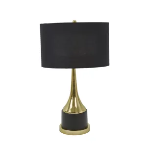 Metal 28" Trumpet Table Lamp, Gold/black