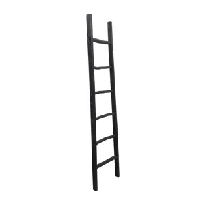 Ec Wooden , Decorative 76\" Ladder, Black