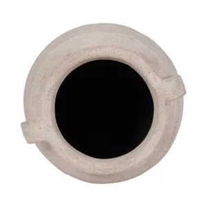 Terracotta, 16\" Mini Handle Jug Vase, Ivory