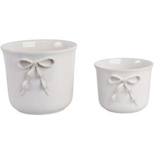 2PC BOW PLANTER SET