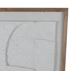 39x47" Paper Mache Wall Art W/wooden Frame /glass