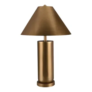 25" Iron Shade Glass Table Lamp Kd