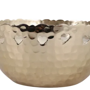 6\" 30 Oz Fig & Apricot Hearts Pierced Metal Candle