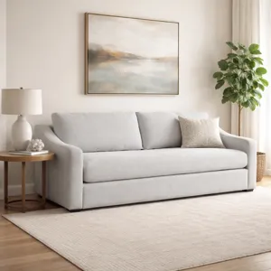 95x40" Cary Modern Sofa, Light Grey