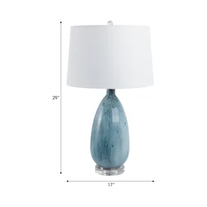 29x17\" Reactive Finish Table Lamp, Green