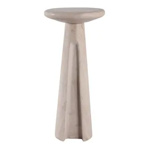 22" Debir Beige Marble Accent Table