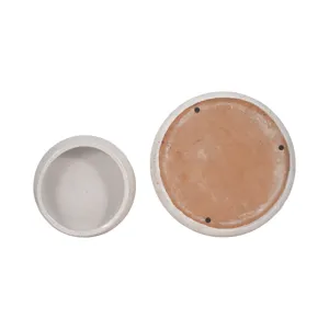 S/2 10/14\" Terracotta Bowls, White Crackle