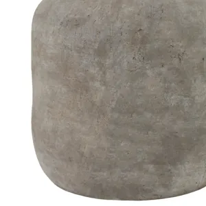 12x10\" Terracotta Milk Vase, Gray