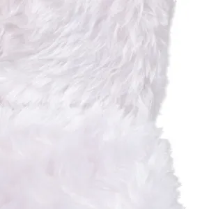 35x29" Faux Fur Accent Chair, White