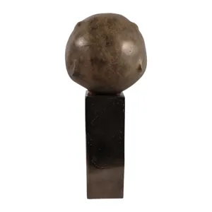 22x9" Smiley Head On Pedestal, Multi