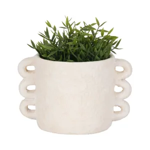10\" Arch Handle Planter, White