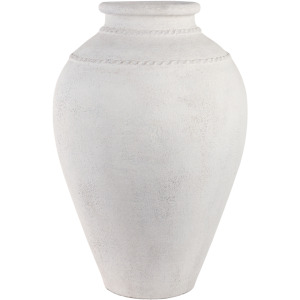 IVORY TERRACOTTA FLOOR VASE