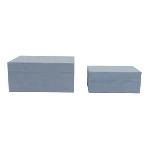 Ec S/2 7/9" Box W/ Ring Detail, Denim Blue