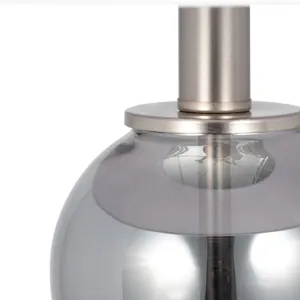 Glass 28\" Orbs Table Lamp, Smoke