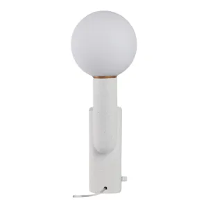 20x12\" Double Head Totem Lamp With Base Switch, Wh