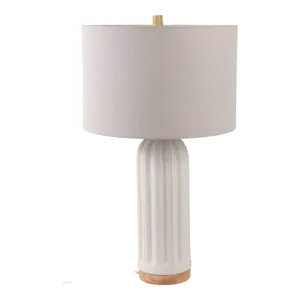 27\" Ceramic Table Lamp, Ivory