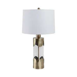 30x16\" Scallop Border Lamp, Gold