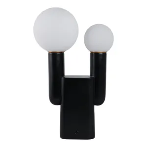 20x12" Double Head Totem Lamp With Base Switch, Bl