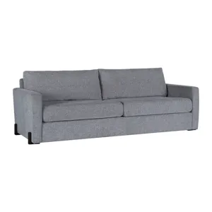 94x39" Modern Chenille Sofa, Gray/brown