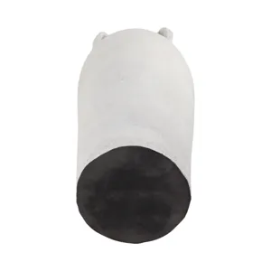 39\" Terracotta Floor Vase W/handles, Ivory