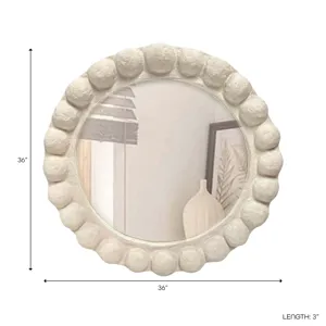 36\" Paper Mache Humps Rnd, Cream
