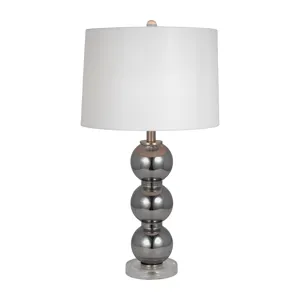Glass 28\" Orbs Table Lamp, Smoke