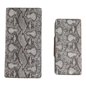 S/2 10/12" Shimmer Snakeskin Boxes W/ Hardware, Go