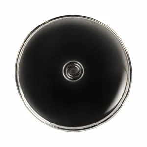 7\" Vintage Glass Taper Candle Holder, Black