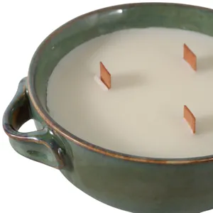 7\" 10 Oz Lakeside Rain Candle, Green