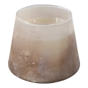 5\" 14 Oz White Gardenia Ombre Glass Candle, Multi