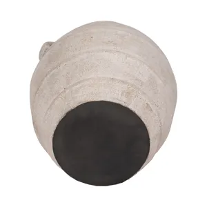 Terracotta, 16\" Mini Handle Jug Vase, Ivory