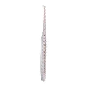 Ec Wood, 36\" Beaded Mirror, White Wb